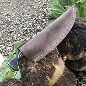 High Quality Hand Forged High Carbon Steel Antique Style Medieval Knife Full Tang Medieval Utility Knife With Leather Cover - Product Image 3