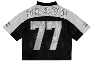 Custom Full Print Streetwear American <b>Retro</b> <b>Football</b> Jersey High Quality Sublimation Mesh Boxy Cropped Rugby Men's Short Sleeve - Product Image 4
