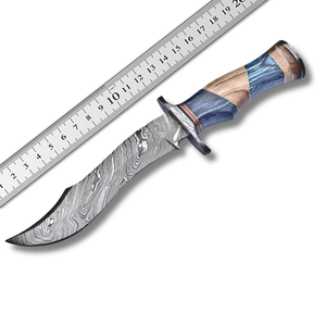 High Quality Damascus Bowie <b>Knife</b> with Exotic <b>Bone</b> <b>Handle</b> Hand-Forged Steel Large Tactical <b>Knife</b> OEM Leather Sheath Customized - Product Image 1