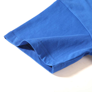 T-shirt en coton uni pour homme, personnalisé, à manches courtes, col rond, coupe classique, couleur unie, tricoté, décontracté, vente en gros - Product Image 2