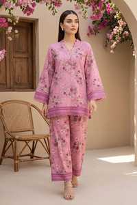 Collection d'été de luxe pour femmes, vêtements indiens et pakistanais, ensemble de 2 pièces en tissu lawn imprimé doux, couleurs personnalisées - Product Image 2