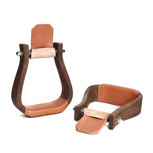 Estribos Clásicos de Madera Hechos a Mano, Reposapiés para Silla de Montar, Duraderos, Cómodos, Personalizables, de Alta Calidad, Equipo Ecuestre Resistente - Product Image 1