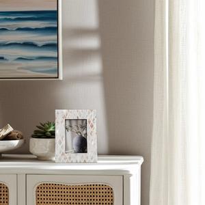 Ethically Sourced Bone Inlay Photo <b>Frame</b> Handmade Wall <b>Mount</b> Vertical Orientation - Product Image 6