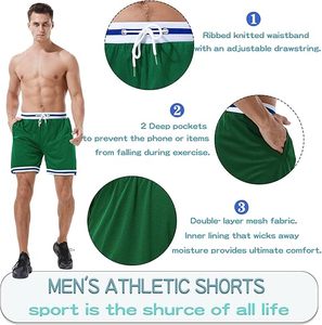 Shorts de sport pour hommes, vêtements de sport d'été, shorts de jogging de plage, shorts d'entraînement, vêtements de basketball, shorts de course pour la salle de sport - Product Image 4