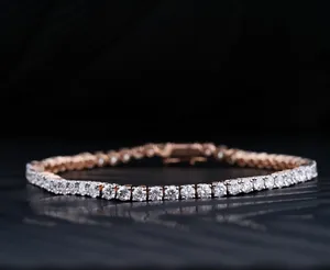 Bracelet tennis classique clarté VVS-VS 0,30 carats avec diamants de laboratoire certifiés IGI couleur D-F CVD en vente. - Product Image 1