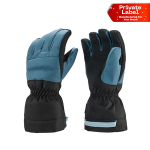 Gants de ski chauffants à piles, gants thermiques électriques chauds pour l'hiver, gants de ski en cuir véritable, résistants et imperméables - Product Image 1