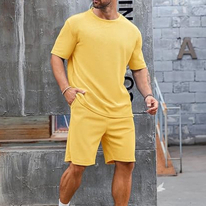 Mens Cotton <b>Set</b> Manufacturer 2 Piece T Shirt Cargo Shorts Summer OEM ODM Bulk Wholesale - Product Image 3