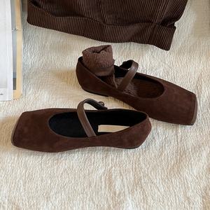 2026 New Model Flats-Low-Heeled PU Upper <b>Closed</b>-<b>Toe</b> Back Strap Flats Sexy Flat <b>Heels</b> Casual Daily Shoes for Women - Product Image 5