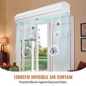 Barriera d'Aria Commerciale da Interno da 48 Pollici, Super Potente, 2 Velocità, 1200 CFM, Montaggio a Parete, per Porte, Ventilatore per Porte Interne - Product Image 2