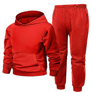 Sudadera con Capucha Estampada Gris Unisex, Pantalones Deportivos de Color Sólido, Chándal de Algodón Estilo Coreano, Ropa Casual de Otoño, Largo Completo, Corte Regular - Product Image 4