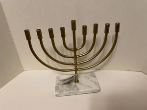 Menorá de Metal Dorado con Diseño de Estrella, Decorativa, para Velas de Hanukkah, Adorno Religioso para Mesa, Decoración para el Hogar - Product Image 3