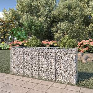 Mur de gabion en acier galvanisé avec couvertures 78.7 \ "x7.87 \" x33.5 \ "pour l'aménagement paysager et la terrasse - Product Image 1