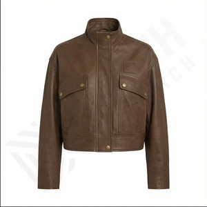 Chaqueta de cuero auténtica cálida de último diseño, chaqueta de cuero de manga larga para mujer, chaqueta de cuero personalizada para mujer - Product Image 2