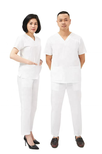 Cotton PE Spandex Srubs Medical Scrubs Uniform <b>Nurse</b> Set for Both Men and Women - Product Image 5