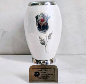 Urna de Metal Antigua con Adhesivo de Mármol Azul, Estilo Americano/Europeo, Urna Funeraria para Adultos, para Guardar Cenizas, Venta al Por Mayor - Product Image 4