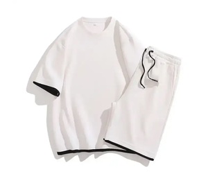 Ensemble de vêtements de mode pour hommes 2026 en gros : Chemises, shorts et t-shirts assortis, style costume pour garçons, ensemble court confortable pour hommes - Product Image 3