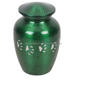 Urne funéraire dorée pour animaux de compagnie Urne funéraire décorative en métal Urne commémorative durable avec design poli au prix de gros - Product Image 3