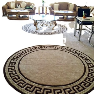 Alfombra de lana ecológica gruesa con mechones a mano de lujo, alfombra personalizada para sala de estar con patrón abstracto para Hotel y Villa - Product Image 1