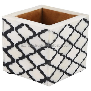 Moroccan Green Handicrafts Multi-Function Wood Desk Pen Holders <b>Paper</b> Organizers with Round <b>Pattern</b> Pencil Holders for Home Use - Product Image 5