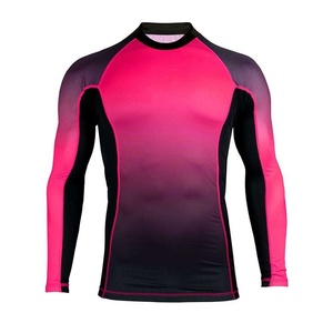 Men's <b>compression</b> <b>shirt</b> gym Quick dry rash guard Solid gray fitness <b>shirt</b> Polyester long sleeve rashguard - Product Image 3