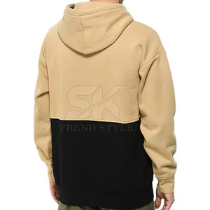 เสื้อฮู้ดดี้สีพื้นแบบแยกสี ดีไซน์ทันสมัย ผลิตจากผ้าฝ้าย สวมใส่สบาย สไตล์โดดเด่น สำหรับขายออนไลน์ - Product Image 2