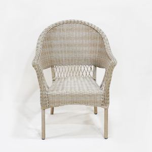 Silla de Comedor Apilable Comehome de Hierro y Ratán PE, Estilo Minimalista para Villa y Patio, Resistente a la Intemperie - Product Image 2