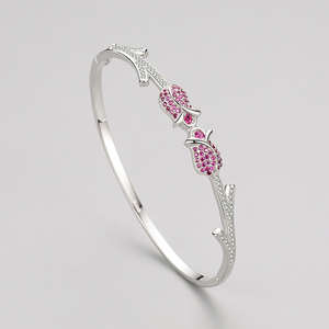 Hot Selling Sterling <b>Silver</b> Bangle <b>Bracelets</b> Wholesale Elegant Moissanite Luxury <b>Silver</b> 925 Bangles <b>Bracelet</b> Jewelry - Product Image 4