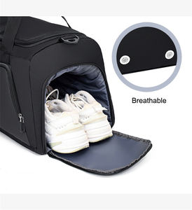 Mochila de Gimnasio de Gran Capacidad con Separación para Ropa Seca y Mojada, Bolsa de Viaje Impermeable de Poliéster con Cierre de Cremallera para Deportes y Fitness - Product Image 6