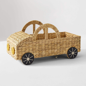 Cesta de Almacenamiento Moderna de Mimbre con Forma de Coche para Habitación Infantil, Organizador de Juguetes Tejido a Mano, Decoración para Guardería, OEM ODM - Product Image 4