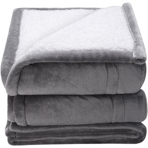 Coperta Riscaldata in Morbido Flanella e Sherpa 127 x 152 cm, Timer 5 Ore, Spegnimento Automatico, 5 Livelli di Calore - Coperta Elettrica Lavabile - Product Image 1