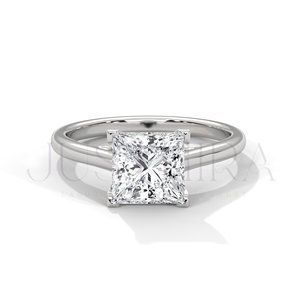 925 <b>Silver</b> Moissanite Diamond <b>Ring</b> 3 TC Vintage Halo 14k White Gold Cathedral Band Pave Bridge Engagement <b>Ring</b> Gift For He - Product Image 1