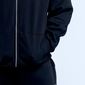 เสื้อฮู้ดดี้ผู้ชายสีดำกลางคืนแบบขายส่ง OEM สกรีนโลโก้ได้ตามสั่ง ทรงหลวม ผ้าคอตตอนผสม ระบายอากาศได้ดี เหมาะสำหรับออกกำลังกายและสวมใส่ลำลอง - Product Image 6