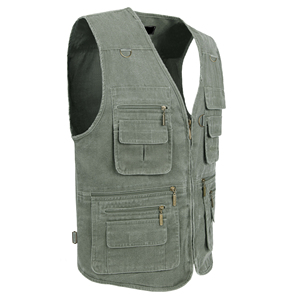 Chaleco Utilitario para Exteriores con Botones, Unisex, Ligero, Transpirable, Resistente al Viento, Antibacteriano, con Múltiples Bolsillos, para Pesca y Senderismo - Product Image 3