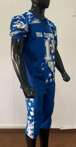 Uniforme de football américain pour hommes de haute qualité, personnalisé, 100% coton respirant, avec chemise, pantalon et styles variés, fabriqué au Pakistan par Hash - Product Image 3