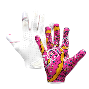 Guantes de Silicona 7v7 de Alta Calidad, Personalizados con la Bandera de Estados Unidos, para Fútbol Americano, Antideslizantes, Duraderos, con Logotipo de Goma para Jóvenes y Adultos - Product Image 3