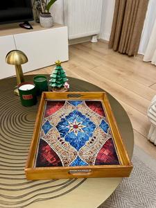 ถาดไม้พิมพ์ลายสำหรับจัดระเบียบเคาน์เตอร์ครัว ถาดไม้พิมพ์ลายสำหรับเก็บเครื่องเทศและน้ำมัน ขายส่งถาดเสิร์ฟ - Product Image 4