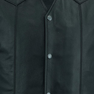 Gilet de motard en cuir haute performance, veste de moto authentique pour hommes et passionnés - Product Image 6