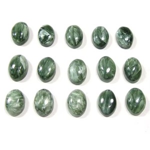 Pierres précieuses en seraphinite naturelle en forme de flocons d'argent, cabochons pour la fabrication de bijoux, pierres précieuses d'origine éthique, énergie de guérison des chakras - Product Image 3