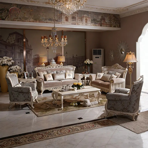 Ensemble de canapés sectionnels carrés de luxe en bois de mahogany massif, sculptés à la main, rembourrés, fabriqués en Indonésie - Product Image 1