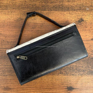 กระเป๋าคลัทช์หนังวัวแท้จากดีไซเนอร์สินค้าใหม่กระเป๋าสตางค์หนังสีดำเปิดปิดเป็นของขวัญสำหรับผู้หญิง - Product Image 5