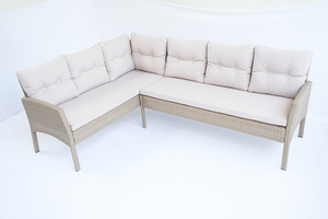 ชุดโซฟาสวนหวายเหล็กกระจกนิรภัยทันสมัยสบายๆ จากโรงงานโดยตรงในเวียดนาม พร้อมเบาะโพลีเอสเตอร์สำหรับวิลล่ากลางแจ้ง - Product Image 3