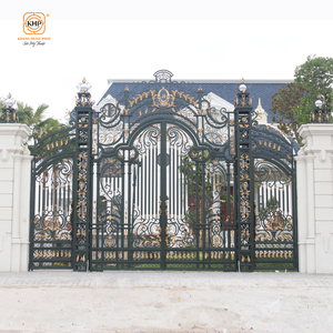 Portail double en fer forgé haut de gamme pour villa, design personnalisé 2D et 3D, fabriqué au Vietnam - Product Image 4