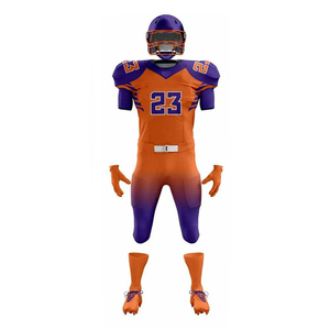 Conception de logo personnalisé, uniformes d'équipe de football américain avec vêtements de sport respirants 100% polyester, uniforme de football américain fabriqué par GSI - Product Image 2