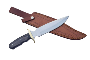 Cuchillo de caza premium hecho a mano, de acero inoxidable, hoja fija, full tang, para camping, pesca, senderismo y aventuras al aire libre. - Product Image 5
