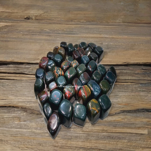 Pierre de Sang Naturelle Polie Vente en Gros Agate Pierres Décoratives de Guérison Cristal Artisanat Tumbled Bloodstone Agate Mascotte Thème - Product Image 2