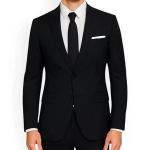 Costume 3 pièces noir tendance pour homme : Blazer, gilet et pantalon ajusté - Product Image 1