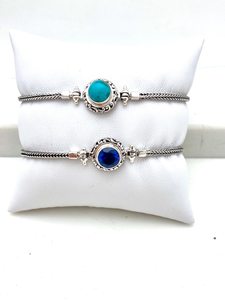 Pulsera de Iolita Turquesa Bali, Joyería de Piedras Preciosas Hecha a Mano, Elegante Regalo para Mujer, Venta al Por Mayor - Product Image 5