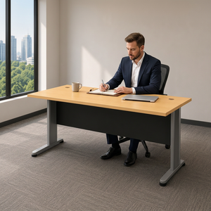 AY <b>Office</b> System Rectangular Conference <b>Table</b> Melamine Laminate Top Metal Legs Modern Home <b>Office</b> Commercial Furniture Durable - Product Image 1