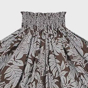 Jupe longue hawaïenne florale brodée pour femme, idéale pour la plage, les vacances d'automne, décontractée, légère et fluide - Product Image 5