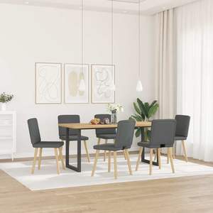 Ensemble de 6 chaises de salle à manger gris foncé - Product Image 1